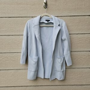 J. Crew Sophie open front sweater blazer in Classic Sky XS small flaw